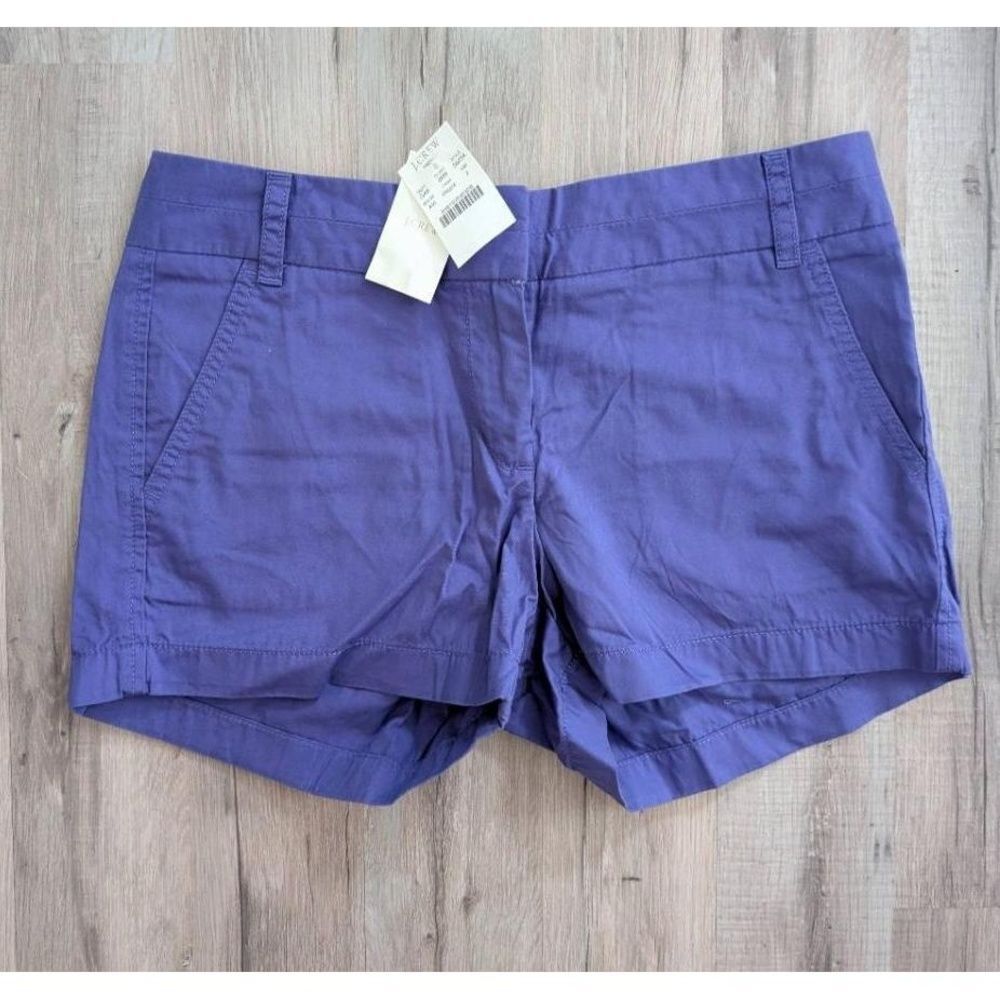 NWT J.CREW Purple 3 inch Classic Chino Shorts, Size 6 (A3)